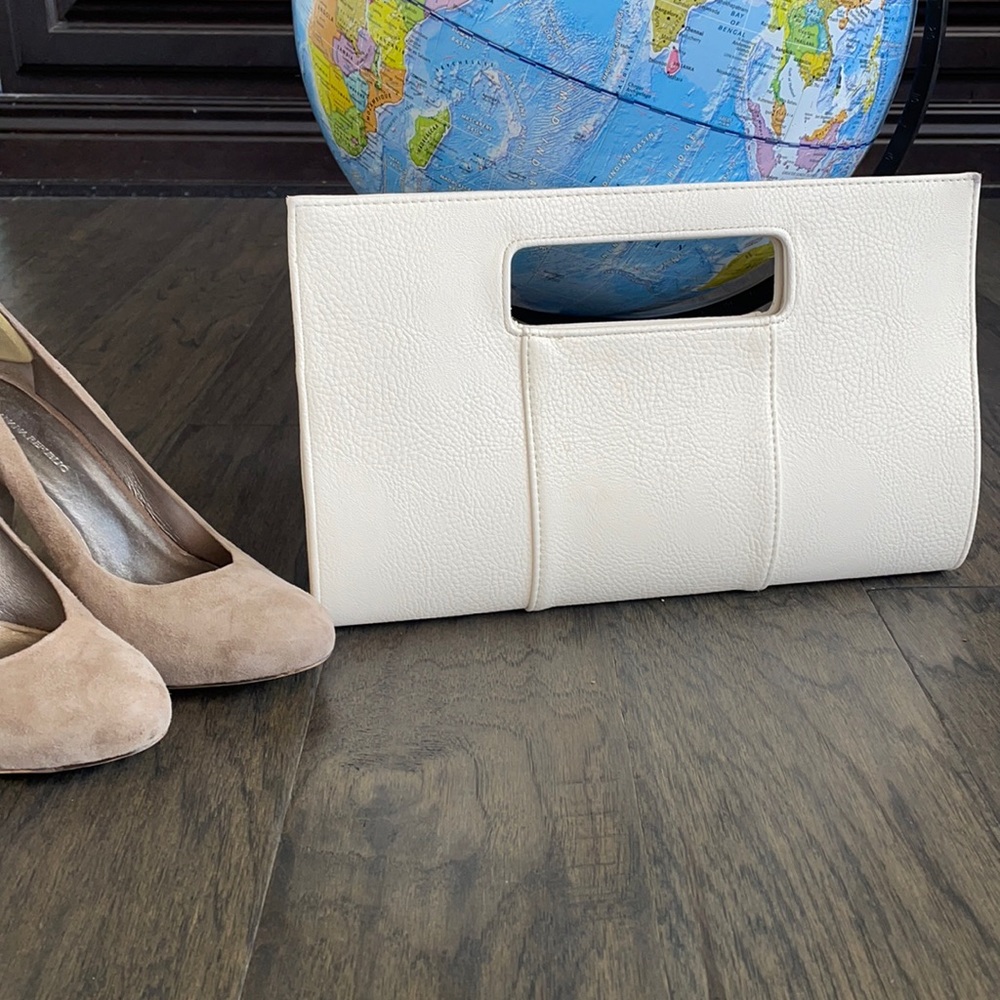 Charming Charlie’s off white clutch